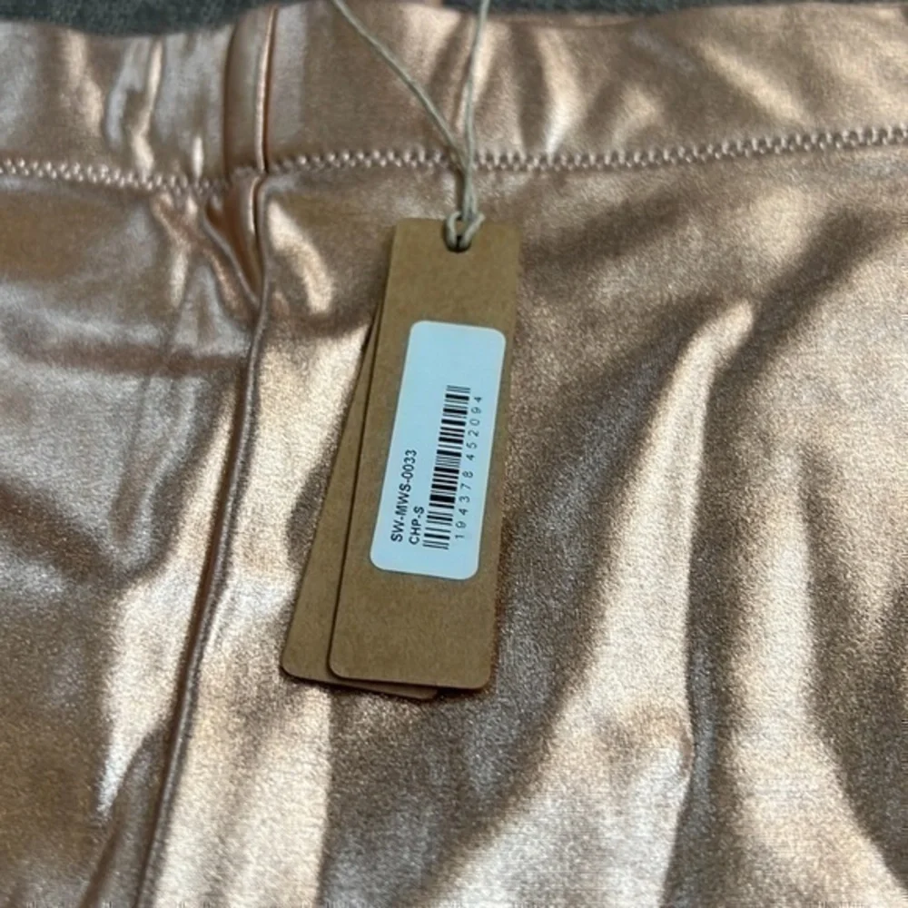 Skims Metallic Swim Mid Waist Shorts